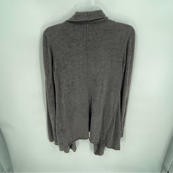 Barefoot Dreams CozyChic Ultra Lite Cardi Sweater Size S /M drape front gray - Picture 7 of 10